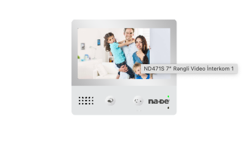 CVH mühəndislik ND471S 7” Rəngli Video Domofon